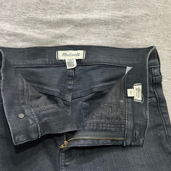 Madewell Tall Kick Out Crop Jeans Black Rinse Wash - Picture 10 of 16